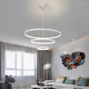 Kroonluchters moderne led eetkamer eenvoudige ring kroonluchter woon slaapkamer lichten huis indoor verlichting decoratieve hanglampen lampen