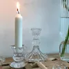 Kandelhouders voor thuisdecorglas Glazen bruiloft Candelabra Kandelaarhouder Stick