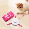 2 in 1 Katzenspielzeug Undercover Stoff bewegende Mausfeder Maskottas Pet Crazy Toy Cat Cat Teaser Automatische Interaktive Vergnügung Spielzeug 240411