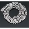 Personnalité en gros 14k Chain d'or réalité Collier de taille personnalisée OEM 925 Silver Sterling Moisanite Miami Men Cuban Link Chain