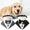 Hundkläder husdjurssaliv för liten halsduk valp båge-slips krage tuxedo halsdrag bandana