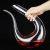 Crystal Ushaped Wine Decanter Gift Box Swan Creative Separator Materiale di vetro a piombo di alta qualità 240407