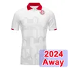 2024 Tunisia Mens Soccer Jerseys Team national MSAKNI KHENISSI MAALOUL SLITI HOME AUVOIR des chemises de football à manches courtes