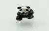 Jóias personalizadas preto fofo panda animal europeu metal charme de mulheres pulseira de senhoras com grande buraco chamilia compatível4247707