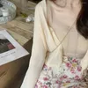 Женские футболки T Сяосиангфенг вязаная кардиган сладкая летняя солнце