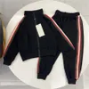 Children's designer set new brand Spring and Autumn two-piece zipper boys and girls long sleeve sports leisure high quality children's wear size 100cm-150cm A01