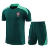 2024 2025 Portugal Joao Felix Hommes et enfants à manches courtes Suites d'entraînement de football à manches courtes Neves Bruno Ronaldo Fernandes 24 25 Portugal Sweatshirt sets