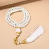 Strand 6mm 99pcs Glasperlen Quasten Tassel türkischer Stil muslimischer Rosenkranz Islamischer Gebet Perlen Armband für Frauen Schmuckzubehör Geschenk