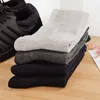 Herrensocken 10pcs 5 Paare plus Größe Big Combed Cotton Men Large 3xL Männliche Calcetinen Klassische Crew Diabetes ohne Bindungspop