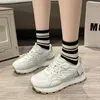 Casual Shoes Spring Sneakers For Women Thick Sole Comfortable 2024 High Quality Wear-Resistant Lace-up Non-slip Woman's Sports