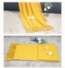 Blankets Drop 70 180cm/70 210cm Yellow Knitted Thread Blanket For Beds Travel Sofa Throw Air Conditioned