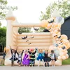 Casa comercial de salto Branco inflável Pumping Bouncy Castle Bounter White Wedding com soprador para festas ou eventos ao ar livre