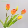 Fleurs décoratives Luxury Silicone Real Touch Tulips Bouquet Artificial Flower Home de décor