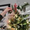 Flores decorativas 7 PCs Presentes de Natal Tabela Centropipe Berry Twig Tree Dining Trimmings Decoração da festa Pines Vase Filler Home