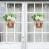 Kwiaty dekoracyjne drzwi przednie wiosna wieniec sztuczny hortensja rattan kwiat koszyk bownot na okno zewnętrzne
