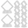 Caschetti per gioielli 10 set di scatole da visualizzazione organizzatore di plastica fluttuante casse di casse di coperchio trasparente per scatole ad anello