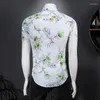 Men's Casual Shirts Men Street Fashion Summer Daily Shirt Hawaiian Floral Print Loose Short Sleeve Beach Tops Single Breasted