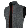 Autumn Winter Winter Mens Knit Velvety Fashion Zip Glet 240408