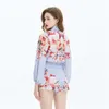 Summer Blue Women's Sets, Plant Floral Print Blouse e Shorts 2 PCs Suit, camisas de manga de lanterna, shorts com cinto