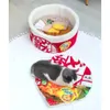 Camas de gato Móveis de macarrão engraçado Cedro de cachorro pequeno Casa Ramen Caver