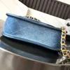 Blauwe denim schoudertas hobo kettingtas ontwerper handtas klassieke luxe handtassen vrouw tas strand tas lederen crossbody tassen klassiek 24s portemonnee