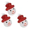 Decorazione per feste Ornamenti dell'albero di Natale Babbo Natale Pallone da neve con cappello 2024 Accessori sospesi di Natale Ciondoli per decorazioni per la casa