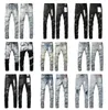 Designer jeans heren paarse jeans denim broek modebroeken hoogwaardige kwaliteit recht ontwerp retro streetwear casual joggers joggers pant gewassen luxe jeans