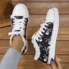 Casual Shoes Floral Skull Canvas 2024 Women Large Size Flat Sneakers Female Lace-up Sports Vulcanized Femme Zapatos