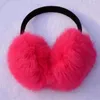 Berets Natural Rex Fur Earmluffs Fashion Femmes chaudes Russie hiver