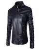 Cała nowa kurtka PU skórzana mężczyzna Blouson Moto Cuir Mens Windproof Motorcycle Biker Kurtka Jaqueta de couro veste cuir homme y08804476