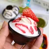 Dekorativa blommor El Bar Cafe Restaurang Victualing House Bakery Store Shop Decor Fake Simulation Sundae Cup Ice Cream Food Model 5pc/Lot