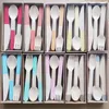 Couverts jetables 24pcs pour enfants fourche à fourche à cuillère couverte en bois gâteau gâteau alimentaire à la crème glacée pic en plein air