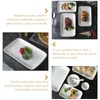 Dinnerware 4 Pcs Melamine Meal Plate Square Design Dishes Large Bowls Pasta Cuisine Storage Plates Practical Snack Banquet