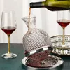 Hochwertiger Kristallglas 360 rotierender Dekanter Tumbler 1500 ml Weinspender Luftspiegel Krug Geschenkstangendekoration 240407