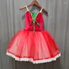 Scene Wear Child Red Ballet Dress Kids Swan Lake Performance Clothing Tutu kjol Girls Ballerina Party Dance Costume