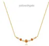 Nouveau collier de grenade à orange géométrique minimaliste avec une chaîne de clavicule à tempérament léger et luxueux