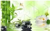 Wallpapers Custom 3d Wallpaper Bamboo Lotus Reflection Cobblestone Backdrop Po Room Modern