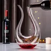 Crystal Ushaped Wine Decanter Gift Box Swan Creative Separator Materiale di vetro a piombo di alta qualità 240407