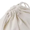 Storage Bags Natural Cotton Drawstring Pouch Stuff Bag Laundry Clothes Finishing