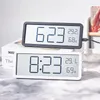 Wall Clocks LCD Screen Digital Alarm Clock Multifunctional Time Date Temperature Humidity Display Wall-mounted Electronic