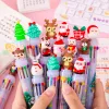 Penne 24pcs/Lot Christmas 10 Colori Gel Penna Kawaii ALBRO NASSAGGIO Cartoon Babbo Natale Colorful 10 Color Ball Pen Scuola Gift