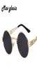 mężczyźni marka vintage okrągłe okulary słoneczne 2020 nowe srebrne złote lustro metalowe małe okrągłe okulary przeciwsłoneczne Kobiety tanie wysokiej jakości UV400769750