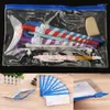 Förvaringspåsar PVC Clear Plastic School Exam Stationery Case Pencil Pen Eraser Zipping Bag Pouch