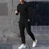 Studi da uomo trackuit da 2 pezzi set primaverili sportivi a maniche lunghe a maniche lunghe e pantaloni da jogging da jogging da esterno