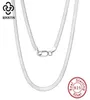 Chains Rinntin 925 Sterling Silver Unique Solid 3mm Flexible Flat Herringbone Neck Chain For Women Men Punk Blade Necklace Jewelry1313562