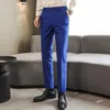 Ternos masculinos com conforto calças calças calça calça de cor sólida resistente ao desgaste do vestido formal