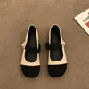 Casual schoenen platte bodem Mary Jane rond teen lederen loafers met een schuine mond lichtgewicht en veelzijdige jurk zacht comfortabel comfortabel