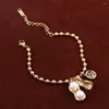 Charm Bracelets Trendy Elegant Temperament Fashion Jewelry Peanut Pendant Cute Korean Style Bracelet Female Sweet Hand Chain Baroque