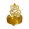 Candle Holders Religious Tea Light Holder Stand Hollow Decoration Gift Traditional Decorative Statue Candlestick OM Shape Decor