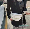 حقائب حقائب الخصر العلامة التجارية أزياء حزمة فاني جلدية وحزمة هاتفية امرأة كروس الصدر سلسلة أنثى حقيبة حزام كيس القابض